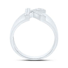 Sterling Silver Diamond Initial "K" Men's Ring 1/8 Cttw - Splendid Jewellery