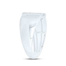 Load image into Gallery viewer, Sterling Silver Diamond Initial "L" Men's Ring 1/12 Cttw - Splendid Jewellery
