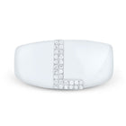 Sterling Silver Diamond Initial "L" Men's Ring 1/12 Cttw - Splendid Jewellery