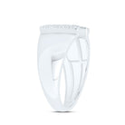 Sterling Silver Diamond Initial "M" Men's Ring 1/5 Cttw - Splendid Jewellery