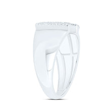 Load image into Gallery viewer, Sterling Silver Diamond Initial "M" Men's Ring 1/5 Cttw - Splendid Jewellery