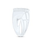 Sterling Silver Diamond Initial "M" Men's Ring 1/5 Cttw - Splendid Jewellery
