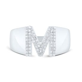 Sterling Silver Diamond Initial 