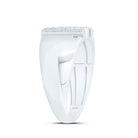 Sterling Silver Diamond Initial "N" Men's Ring 1/6 Cttw - Splendid Jewellery