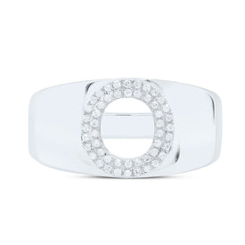Sterling Silver Diamond Initial 