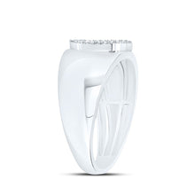 Load image into Gallery viewer, Sterling Silver Diamond Initial "O" Men's Ring 1/8 Cttw - Splendid Jewellery