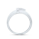 Sterling Silver Diamond Initial "P" Men's Ring 1/8 Cttw - Splendid Jewellery