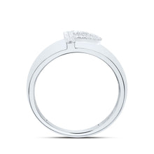 Load image into Gallery viewer, Sterling Silver Diamond Initial "P" Men's Ring 1/8 Cttw - Splendid Jewellery