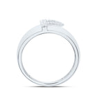 Sterling Silver Diamond Initial "P" Men's Ring 1/8 Cttw - Splendid Jewellery