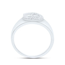 Load image into Gallery viewer, Sterling Silver Diamond Initial "Q" Men's Ring 1/6 Cttw - Splendid Jewellery