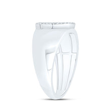 Load image into Gallery viewer, Sterling Silver Diamond Initial "Q" Men's Ring 1/6 Cttw - Splendid Jewellery