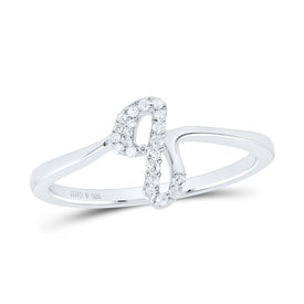 Sterling Silver Diamond Initial 