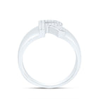 Sterling Silver Diamond Initial "R" Men's Ring 1/6 Cttw - Splendid Jewellery