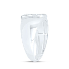 Load image into Gallery viewer, Sterling Silver Diamond Initial "R" Men's Ring 1/6 Cttw - Splendid Jewellery