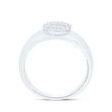 Load image into Gallery viewer, Sterling Silver Diamond Initial "S" Men's Ring 1/8 Cttw - Splendid Jewellery
