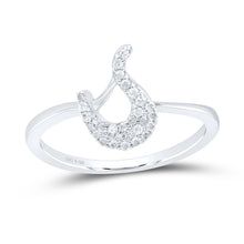 Load image into Gallery viewer, Sterling Silver Diamond Initial "S" Women's Ring 1/8 Cttw - Splendid Jewellery