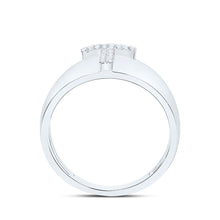 Load image into Gallery viewer, Sterling Silver Diamond Initial "T" Men's Ring 1/10 Cttw - Splendid Jewellery