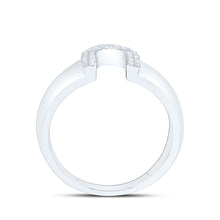 Load image into Gallery viewer, Sterling Silver Diamond Initial "U" Men's Ring 1/8 Cttw - Splendid Jewellery