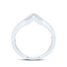 Sterling Silver Diamond Initial "V" Men's Ring 1/10 Cttw - Splendid Jewellery
