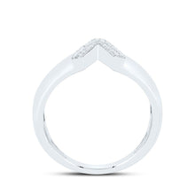 Load image into Gallery viewer, Sterling Silver Diamond Initial "V" Men's Ring 1/10 Cttw - Splendid Jewellery