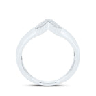 Sterling Silver Diamond Initial "V" Men's Ring 1/10 Cttw - Splendid Jewellery