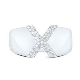 Sterling Silver Diamond Initial 