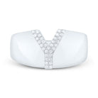 Sterling Silver Diamond Initial "Y" Men's Ring 1/10 Cttw - Splendid Jewellery