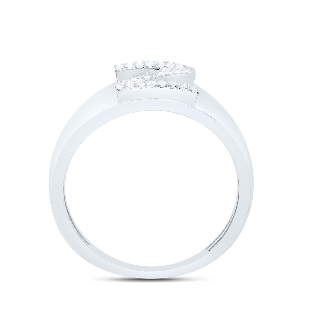 Sterling Silver Diamond Initial "Z" Men's Ring 1/8 Cttw - Splendid Jewellery