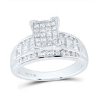 Sterling Silver Diamond Invisible Ring 3/4 Cttw - Splendid Jewellery
