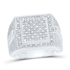 Sterling Silver Diamond Men's Ring 1/3 Cttw - Splendid Jewellery
