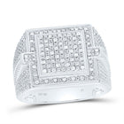 Sterling Silver Diamond Men's Ring 1/3 Cttw - Splendid Jewellery