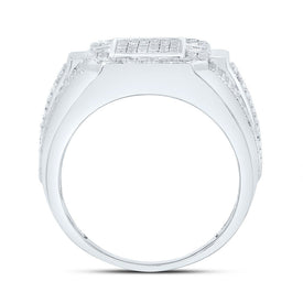 Sterling Silver Diamond Men's Ring 1/3 Cttw - Splendid Jewellery