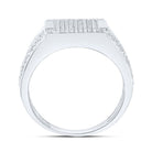 Sterling Silver Diamond Men's Ring 1/3 Cttw - Splendid Jewellery