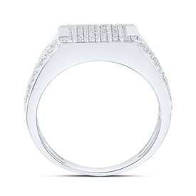 Sterling Silver Diamond Men's Ring 1/3 Cttw - Splendid Jewellery