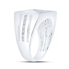 Sterling Silver Diamond Men's Ring 1/3 Cttw - Splendid Jewellery