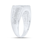 Sterling Silver Diamond Men's Ring 1/3 Cttw - Splendid Jewellery