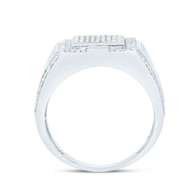 Sterling Silver Diamond Men's Ring 1/3 Cttw - Splendid Jewellery