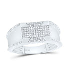 Sterling Silver Diamond Men's Ring 1/3 Cttw - Splendid Jewellery