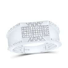 Load image into Gallery viewer, Sterling Silver Diamond Men's Ring 1/3 Cttw - Splendid Jewellery