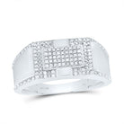 Sterling Silver Diamond Men's Ring 1/3 Cttw - Splendid Jewellery