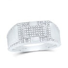 Sterling Silver Diamond Men's Ring 1/3 Cttw - Splendid Jewellery