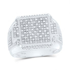 Sterling Silver Diamond Men's Ring 1/3 Cttw - Splendid Jewellery