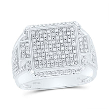 Load image into Gallery viewer, Sterling Silver Diamond Men's Ring 1/3 Cttw - Splendid Jewellery