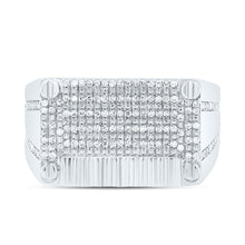 Load image into Gallery viewer, Sterling Silver Diamond Men's Ring 1/3 Cttw - Splendid Jewellery