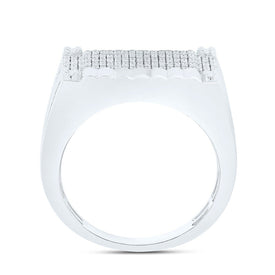 Sterling Silver Diamond Men's Ring 1/3 Cttw - Splendid Jewellery