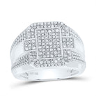 Sterling Silver Diamond Men's Ring 1/3 Cttw - Splendid Jewellery