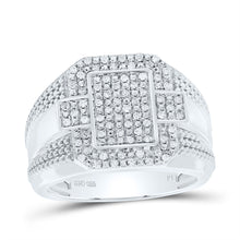 Load image into Gallery viewer, Sterling Silver Diamond Men's Ring 1/3 Cttw - Splendid Jewellery