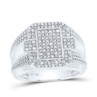 Sterling Silver Diamond Men's Ring 1/3 Cttw - Splendid Jewellery