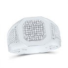 Sterling Silver Diamond Men's Ring 1/3 Cttw - Splendid Jewellery