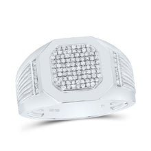 Load image into Gallery viewer, Sterling Silver Diamond Men's Ring 1/3 Cttw - Splendid Jewellery
